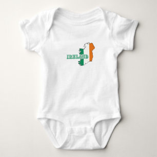 Body Para Bebé Simple irlanda moderna irish Art Map Flag Souvenir