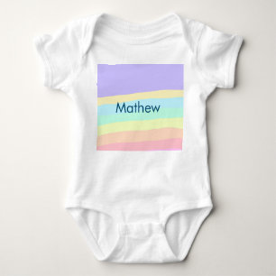 Body Para Bebé simple letra inicial monograma añada su nombre