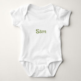Body Para Bebé Simple Moss Green Nombre personalizado