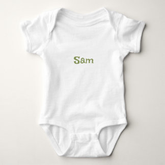 Body Para Bebé Simple Musgo Verde Nombre Personalizado