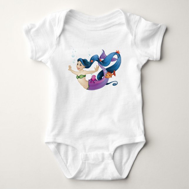 Body Para Bebé Sirena de Febrero (Anverso)