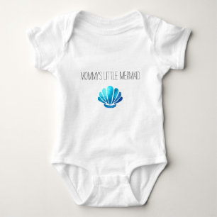 Body Para Bebé Sirena Pequeña de Mamá con Concha Azul