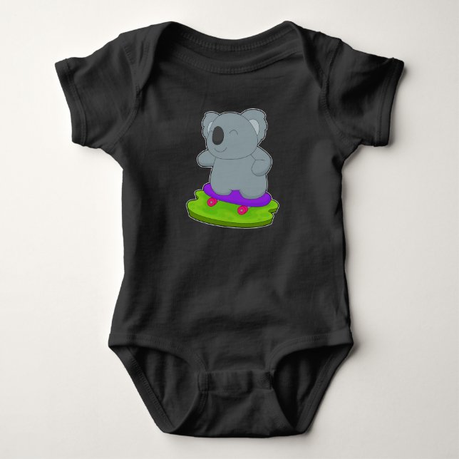 Body Para Bebé Skateboard Koala (Anverso)
