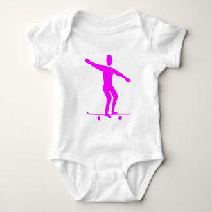 Body Para Bebé Skateboarding - Magenta