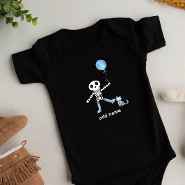 Body Para Bebé Skeleton Boy personalizado con globo