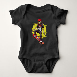 Body Para Bebé Skeleton Skateboard