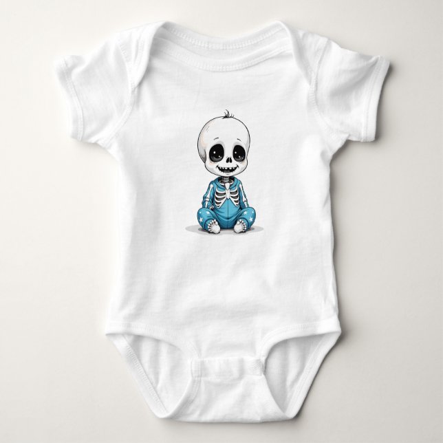 Body Para Bebé Skelettbaby in blauer Pyjama (Anverso)