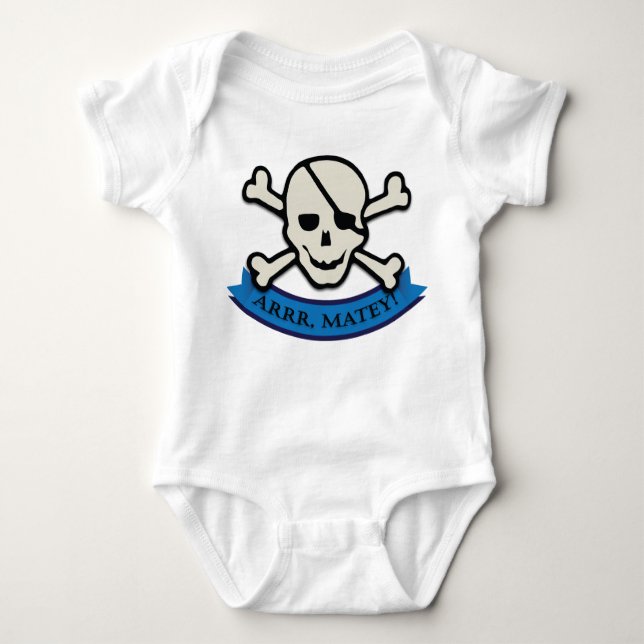 Body Para Bebé Skull - Traje para niños blancos (Anverso)