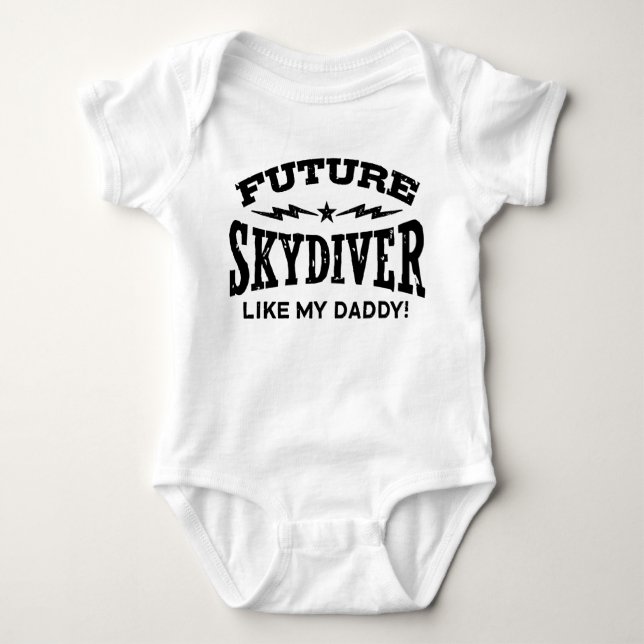 Body Para Bebé Skydiver Futuro Como Mi Papi (Anverso)