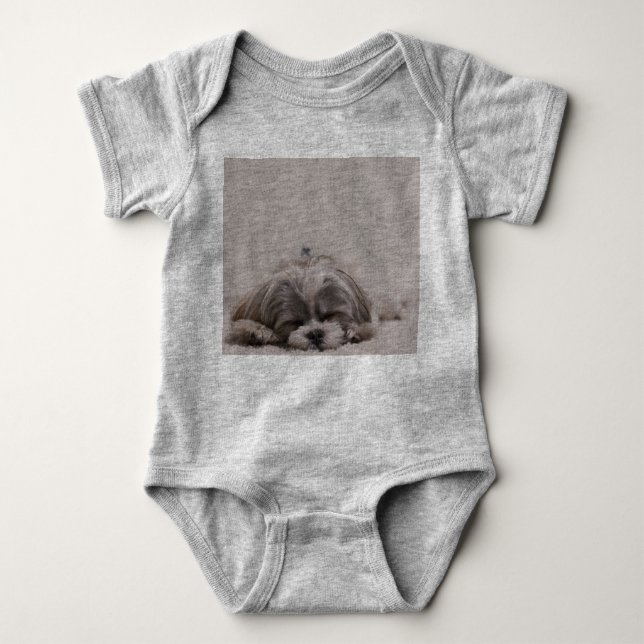 Body Para Bebé Sleeping Shih tzu Baby Bodysuit, Perro Dormido