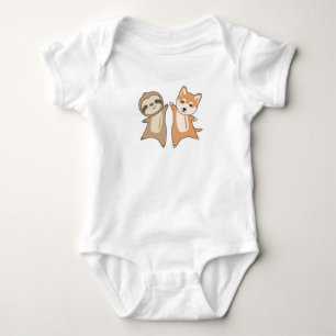 Body Para Bebé Sloth Shiba Dog Animal Lovers Perros Sloth