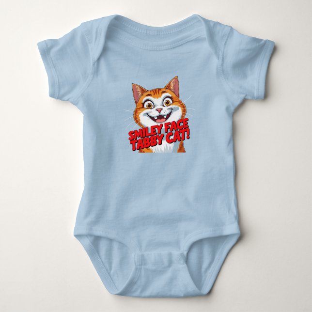 Body Para Bebé Smiley Face Tabby Cat!!! Baby BodySuit (Anverso)