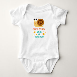 Body Para Bebé Snail vibes escalofriante y desenfadado bebé camis