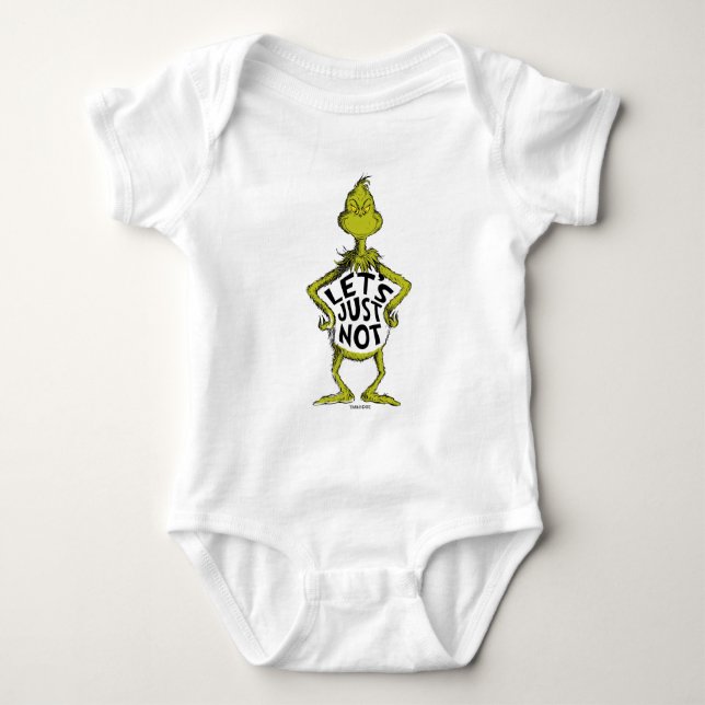 Body Para Bebé Snarky Grinch | Divertidos, simplemente no (Anverso)
