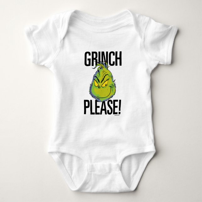 Body Para Bebé Snarky Grinch | Grinch divertida, por favor, cita (Anverso)
