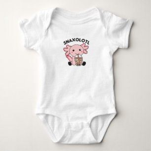 Body Para Bebé Snaxolotl Axolotl Bubble Tea Amantes de los dulces