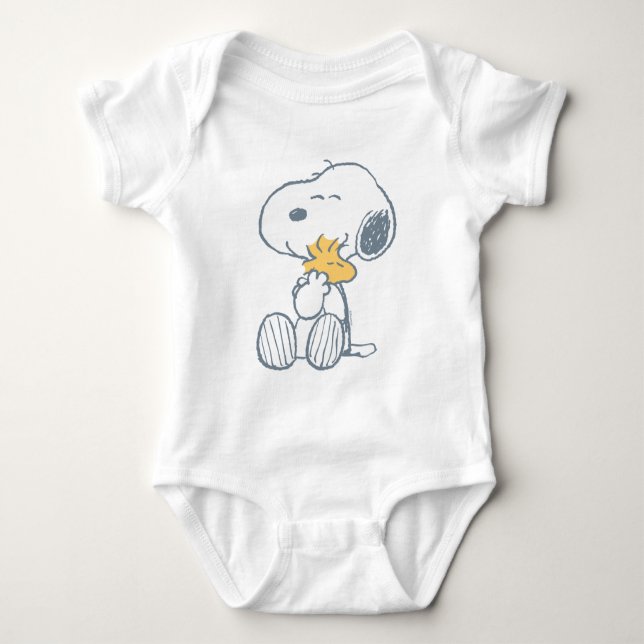 Body Para Bebé Snoopy & Woodstock | Over the Moon Baby Shower (Anverso)