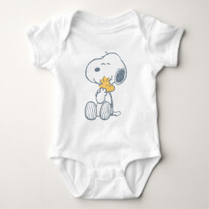 Body Para Bebé Snoopy y Woodstock Ducha de Bebé Sobre la Luna