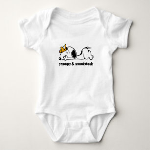 Body Para Bebé Snoopy y Woodstock Sonrisa Risita Risa