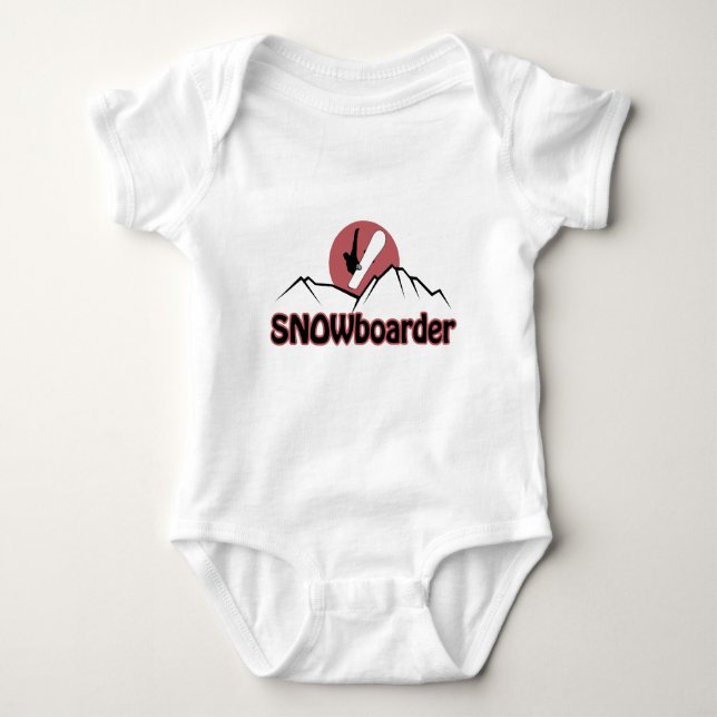 Body Para Bebé Snowboarder (Anverso)