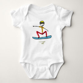 Body Para Bebé Snowboarding Stickman
