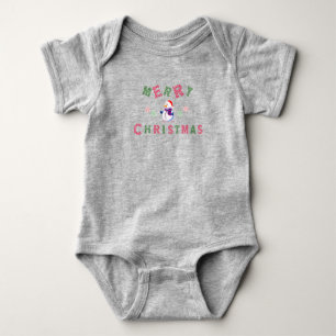 Body Para Bebé Snowman Merry Christmas