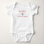 Body Para Bebé Snowman Merry Christmas<br><div class="desc">festivo</div>
