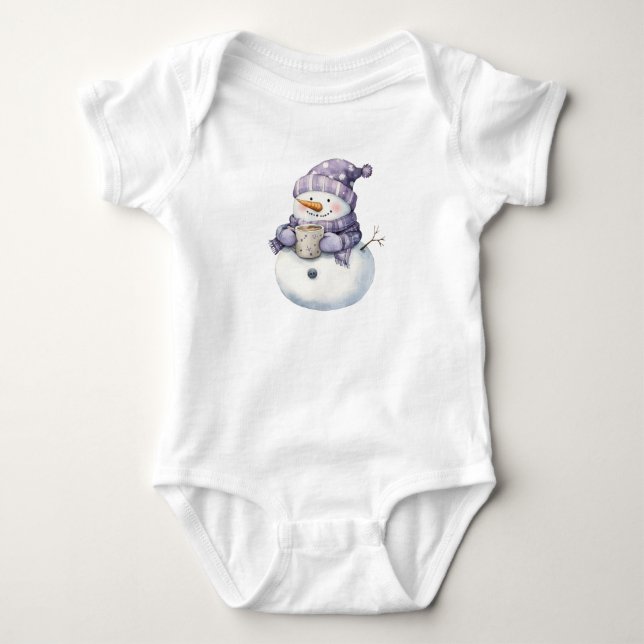 Body Para Bebé Snowman, Navidades sedientos (Anverso)