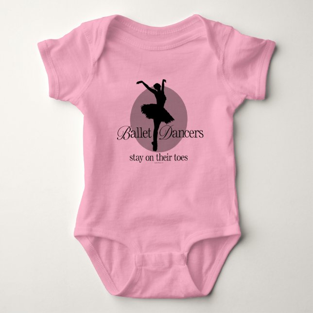 Body Para Bebé Sobre sus dedos (ballet) Baby Bodysuit (Anverso)