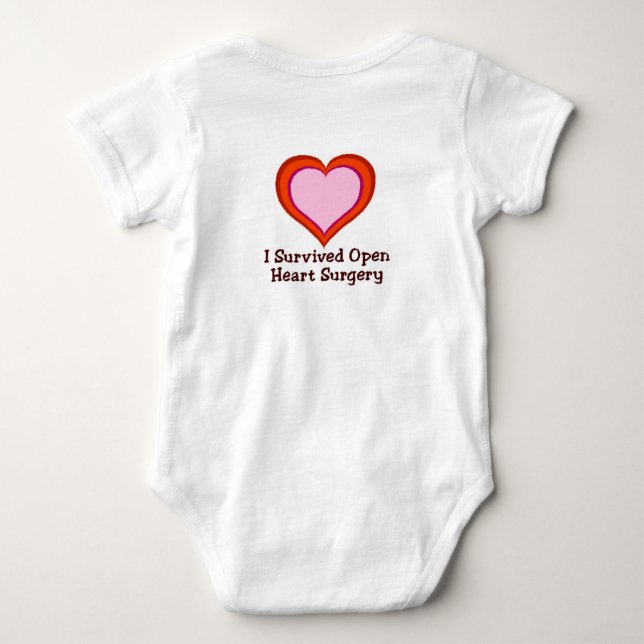 Body Para Bebé Sobreviví cirugía de corazón abierta (Reverso)