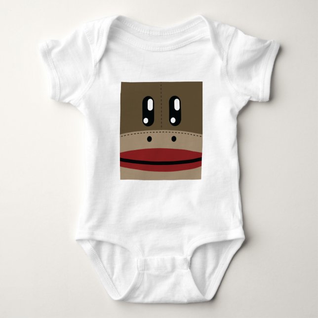 Body Para Bebé Sock Monkey Face Products (Anverso)