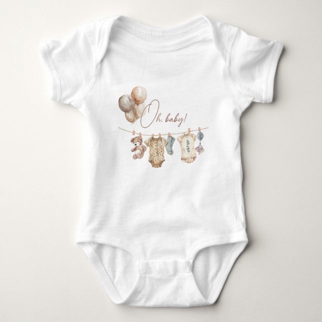 Body Para Bebé Soft Boho Neutral Baby Clothes Baby Shower (Anverso)