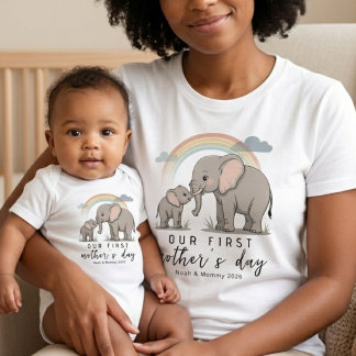 Body Para Bebé Soft Elephant Baby Mom Love First Mothers Day Art