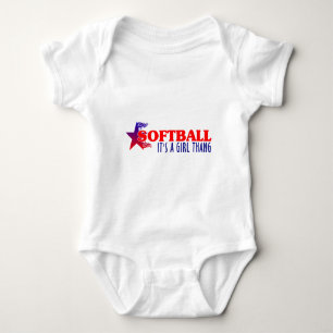 Body Para Bebé SOFTBALL - Es un Chica Thang
