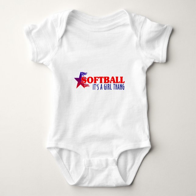 Body Para Bebé SOFTBALL - Es un Chica Thang (Anverso)