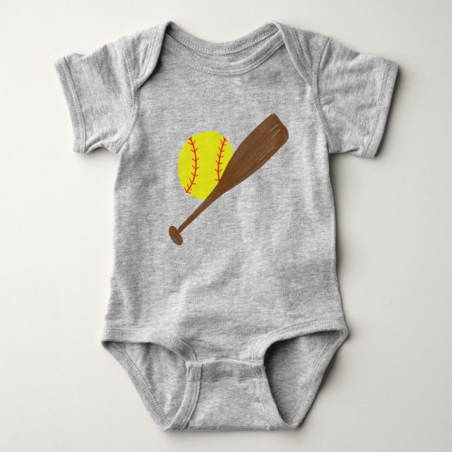 Body Para Bebé Softbol deportivo (Anverso)
