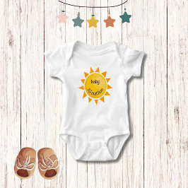 Body Para Bebé Sol amarillo | Monograma Unisex Adorable Cuto