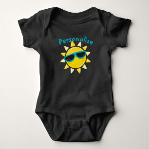 Body Para Bebé Sol pequeño en gafas de sol Personalizado