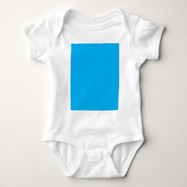 Body Para Bebé Solid Cyan Blue Background | Summer Minimal Style (Anverso)