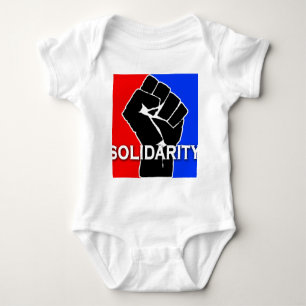 Body Para Bebé SOLIDARIDAD en rojo, blanco, azul y negro