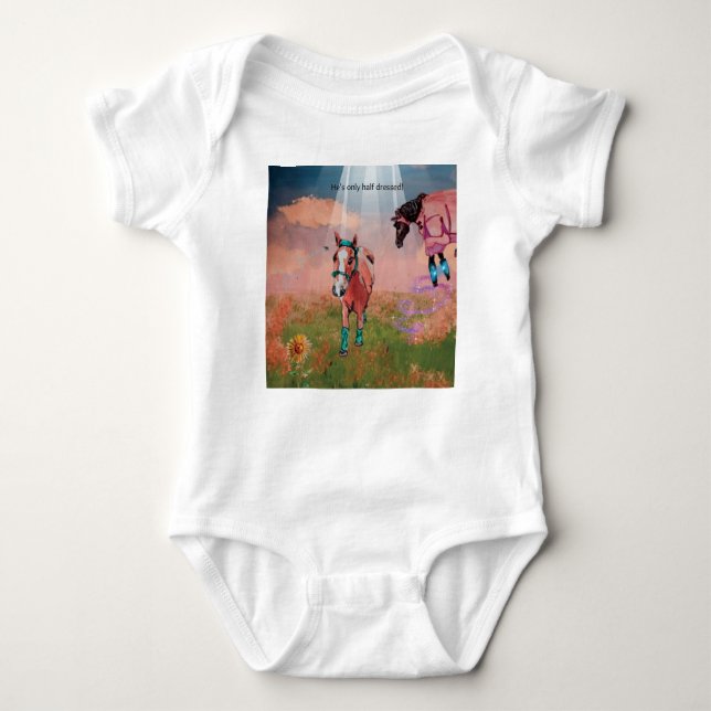 BODY PARA BEBÉ SÓLO LA MITAD VESTIDA, HISTORIA DE BOTS DE VARONES (Anverso)