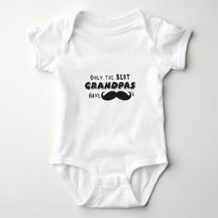 Body Para Bebé Solo los mejores abuelo tienen bigote