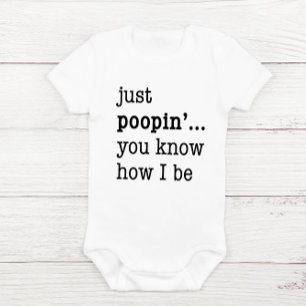 Body Para Bebé "Solo Poopin..." Traje de bodysuit para un bebé de
