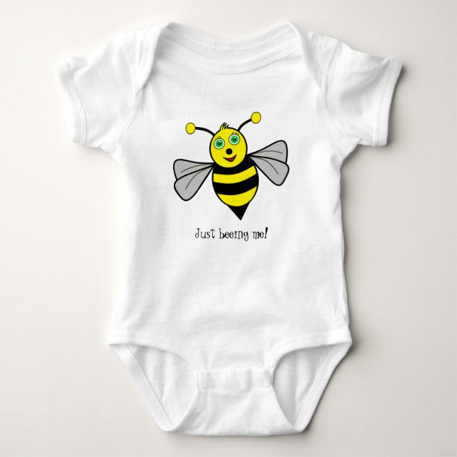 Body Para Bebé "¡Sólo por ser yo!" Bee Bodysuit (Anverso)