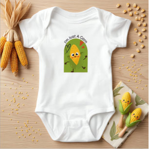 Body Para Bebé Sólo Soy Un Maíz Dulce Kawaii Amarillo Verde
