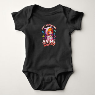 Body Para Bebé Sólo un Chica que ama a Anime   Camiseta