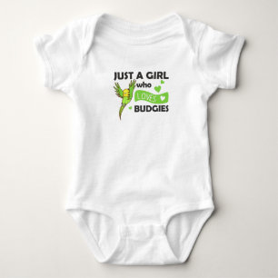 Body Para Bebé Sólo un Chica que ama a Budgie Sweet Bird