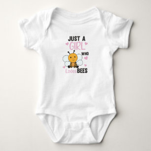Body Para Bebé Solo un Chica que ama a las abejas dulces abejas a