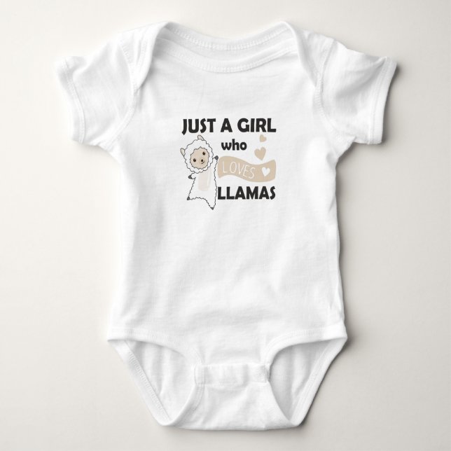 Body Para Bebé Sólo un Chica que ama a las llamadas animales come (Anverso)