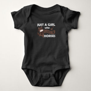 Body Para Bebé Sólo un Chica que ama a los caballos dulce Pony